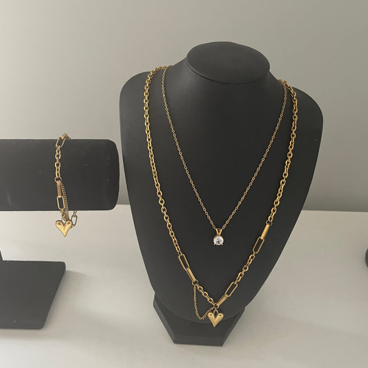 Kayo 2-piece Layered Necklace & Bracelet Set